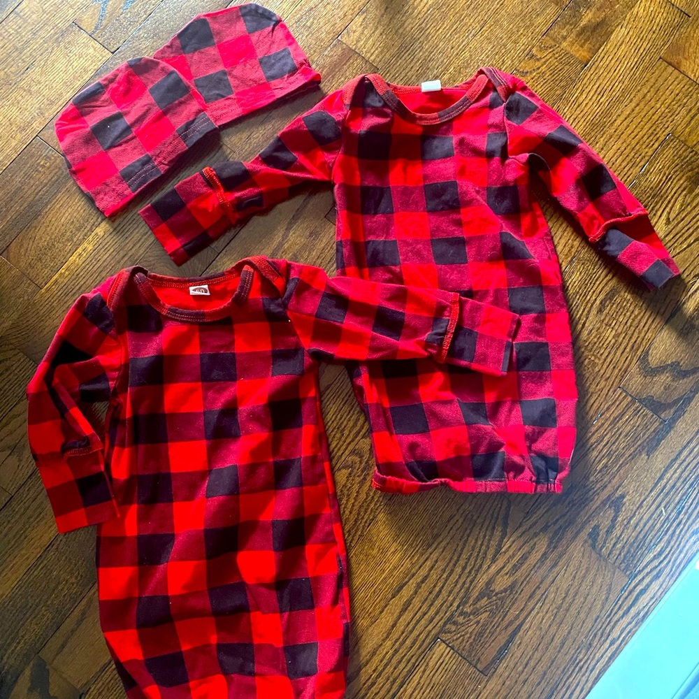 Plaid pajama 3mo babies